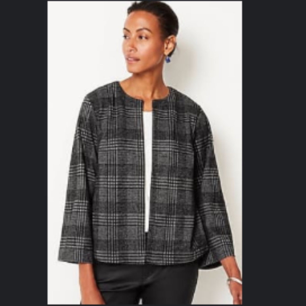J.Jill wearever double-knit jacquard copped jacket woman’s plus size 2x euc